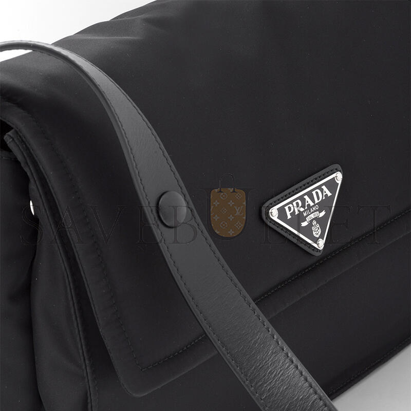 Pra*a traveller medium padded re-nylon bag 1bd255 (30*21.5*12cm)